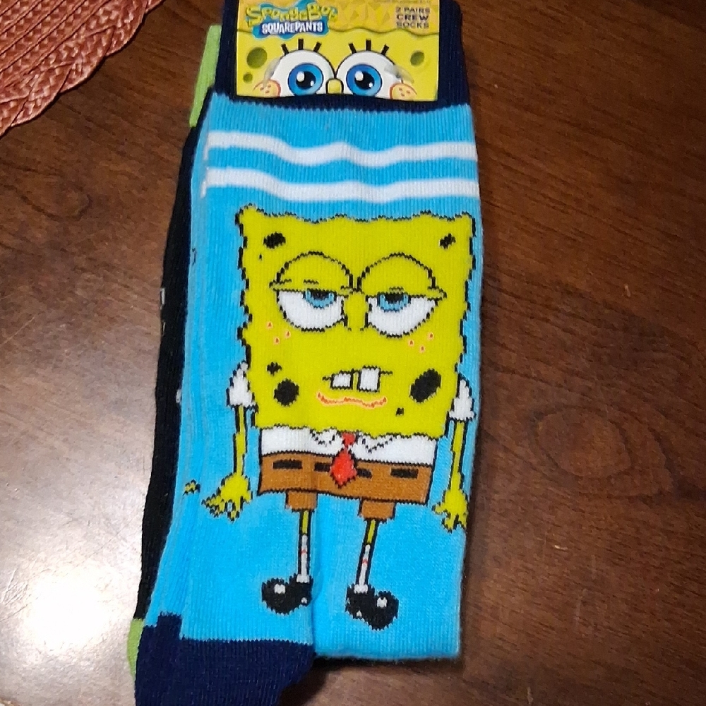 SpongeBob SquarePants Blue and Yellow Socks